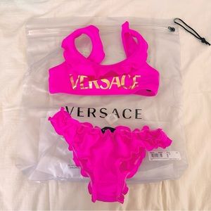 KIDS VERSACE HOT PINK BIKINI SWIMSUIT